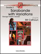 Sarabande with Variations Orchestra sheet music cover